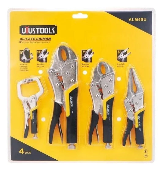 UYUSTOOLS JUEGO DE 4 ALICATES DE PRESION ALM4SU