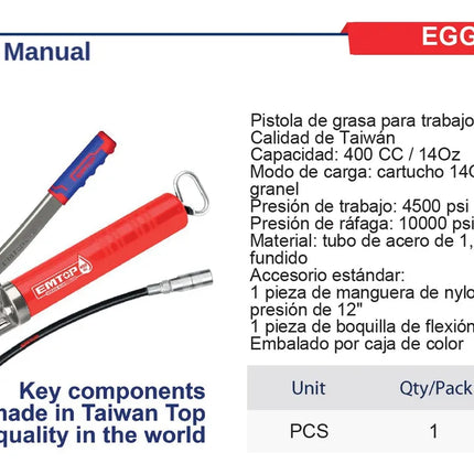 EMTO PISTOLA DE ENGRASSE EGGN4001
