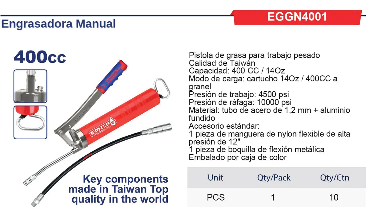 EMTO PISTOLA DE ENGRASSE EGGN4001