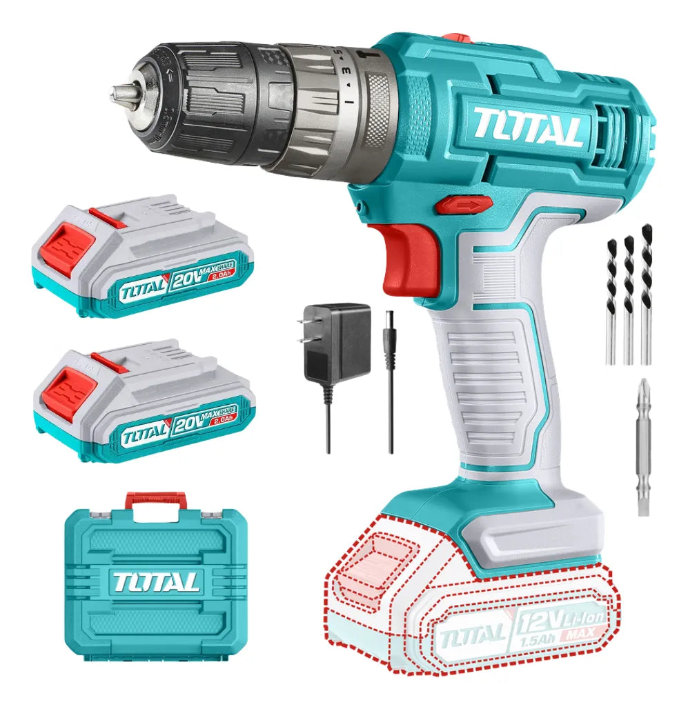 TOTAL TALADRO DE IMPACTO DE ION DE LITIO 12V UTIDLI1228