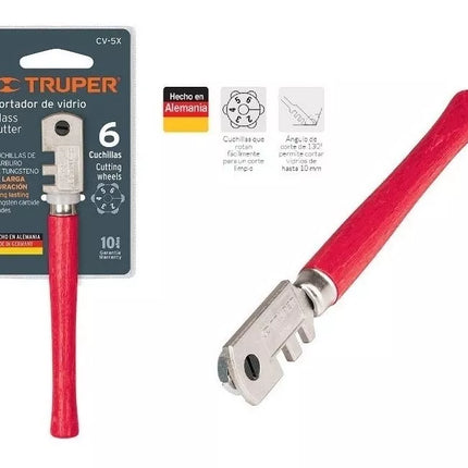 TRUPER CORTADOR DE VIDRIO 6 CUCHILLAS 12954