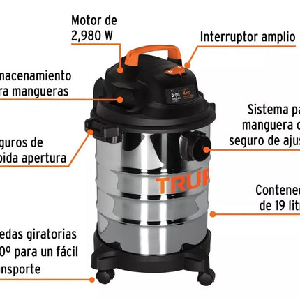 TRUPER ASPIRADORA INDUSTRIAL 5 GALONES 101523