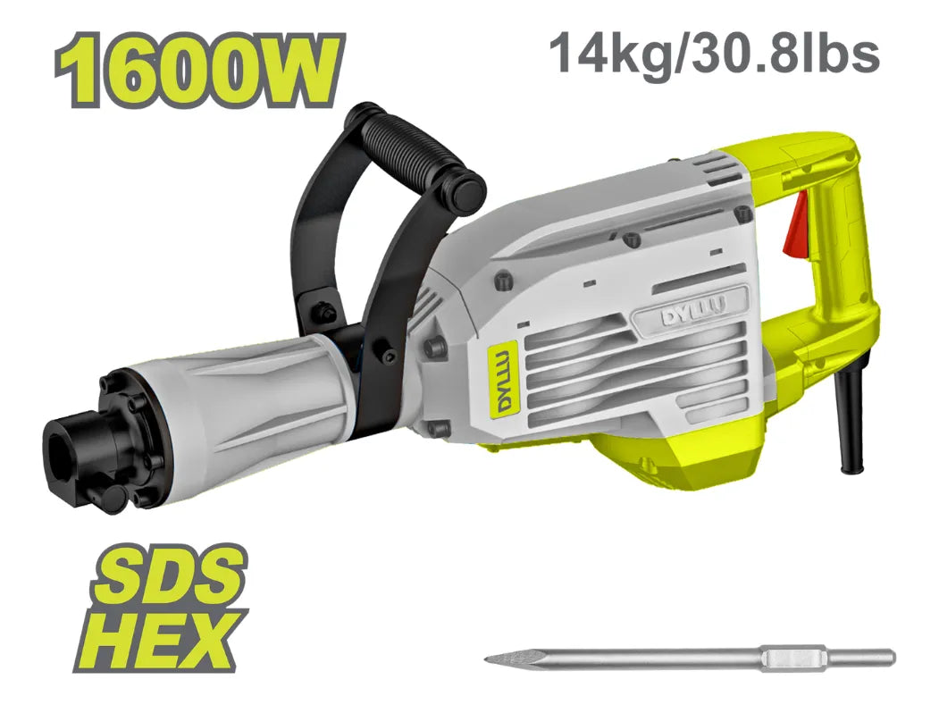 DYLLU DEMOLEDOR SDS HEX 1600W 45 JOULES INDUSTRIAL UDTDB1D80