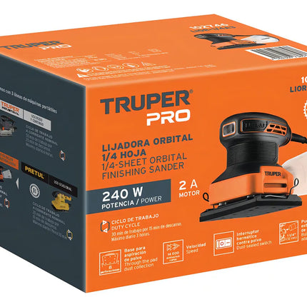 TRUPER LIJADORA ORBITAL 1/4 HOJA 240W 102746