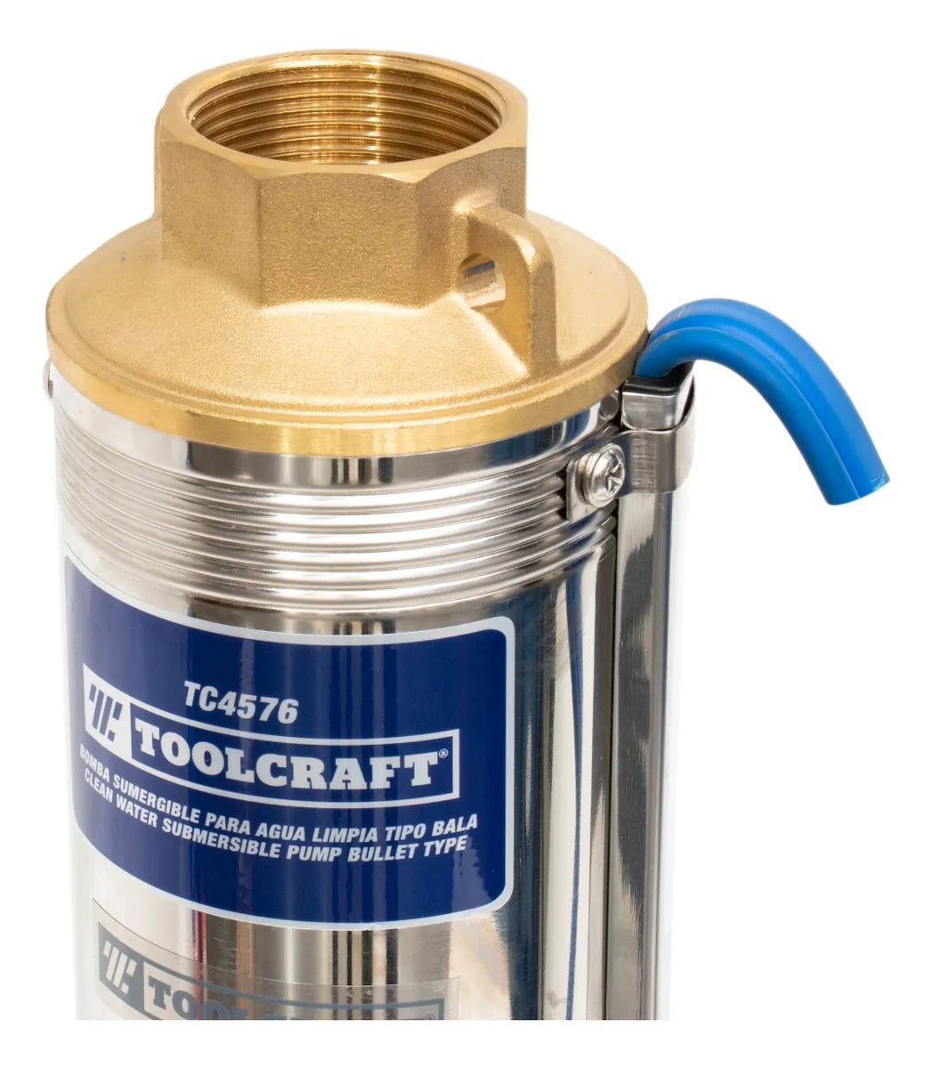 TOOLCRAFT BOMBA DE AGUA TIPO LAPICERO EN ACERO INOX AGUA LIMPIA 1 HP TC4576