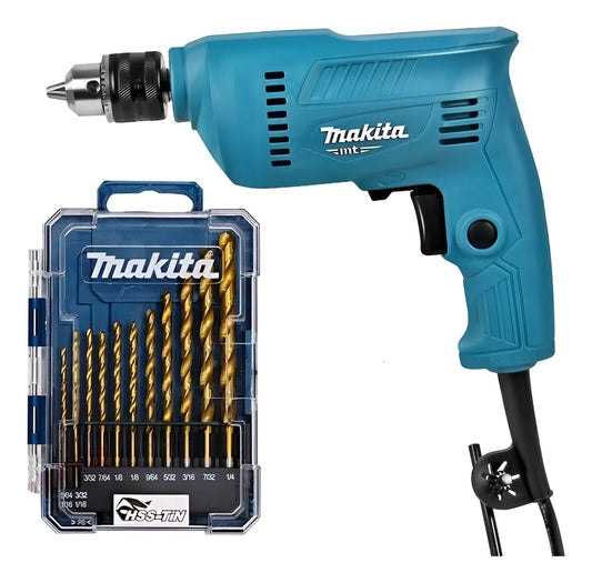 MAKITA TALADRO 350W + JUEGO DE BROCAS M0600X1B
