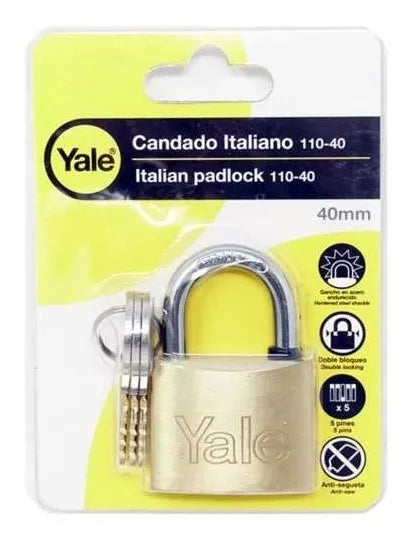 YALE CANDADO ITALIAN PADLOCK 110-40