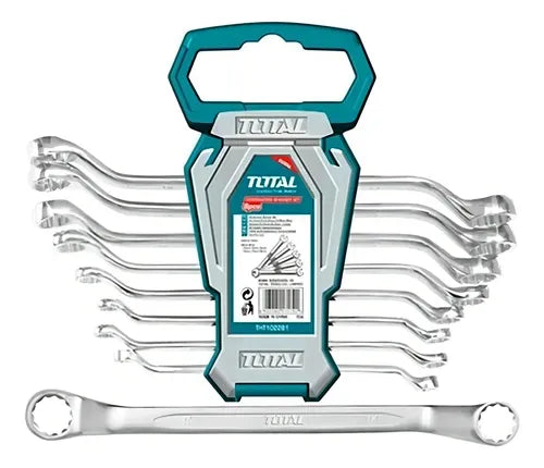 TOTAL JUEGO DE LLAVES DOBLE CORONA ACODADA 6-22MM 8 PCS THT102486