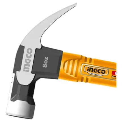 INGCO MARTILLO DE UÑA 8 OZ MANGO FIBRA DE VIDRIO MAGNETICO HCH81008