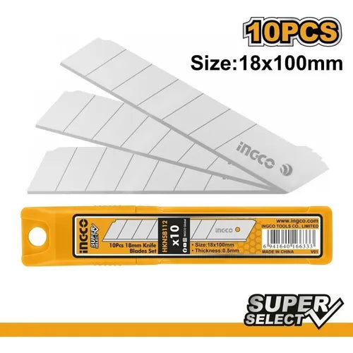 INGCO CUCHILLAS DE REPUESTO PARA BISTURI 18X100MM HKNSB112