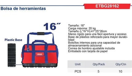 EMTOP BOLSO PARA HERRAMIENTAS 16" ETBG28162