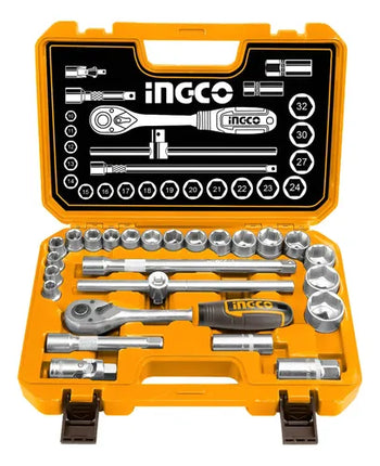 INGCO JUEGO DE COPAS Y RACHET 1/2" 25PCS HKTS12251