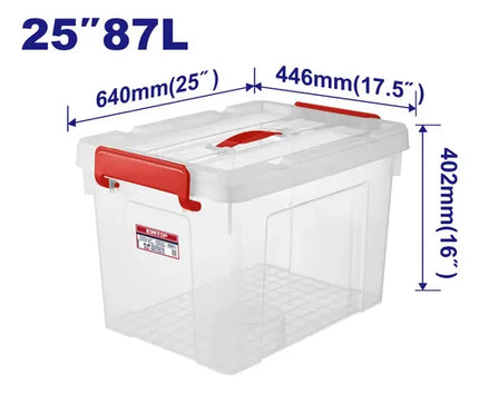 EMTOP CAJA ORGANIZADORA DE 87 LITROS TRANSPARENTE EMTB2390