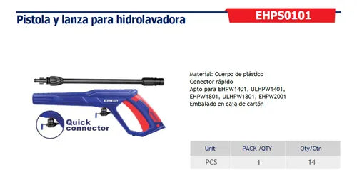 EMTOP PISTOLA PARA HIDROLAVADORA EHPS0101