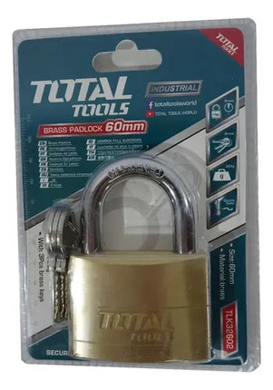 TOTAL CANDADO 60MM DORADO INDUSTRIAL  TLK32602