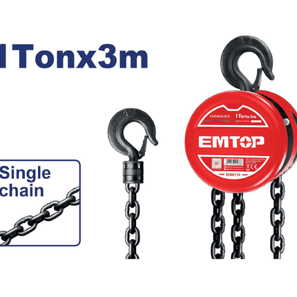 EMTOP DIFERENCIAL DE CADENA 1 TONELADA X 3M - ECBK110
