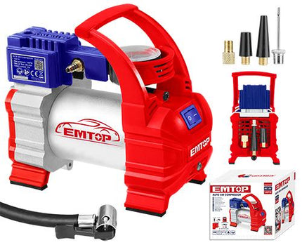 EMTOP COMPRESOR DE AIRE PARA AUTO 12V 140 PSI EAAC3501