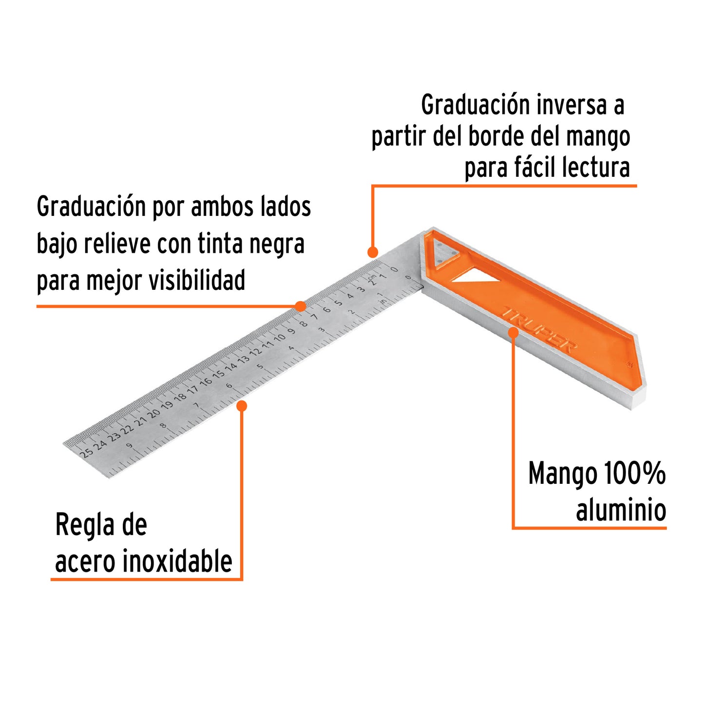 TRUPER ESCUADRA PARA CARPINTERO 10" EC-10