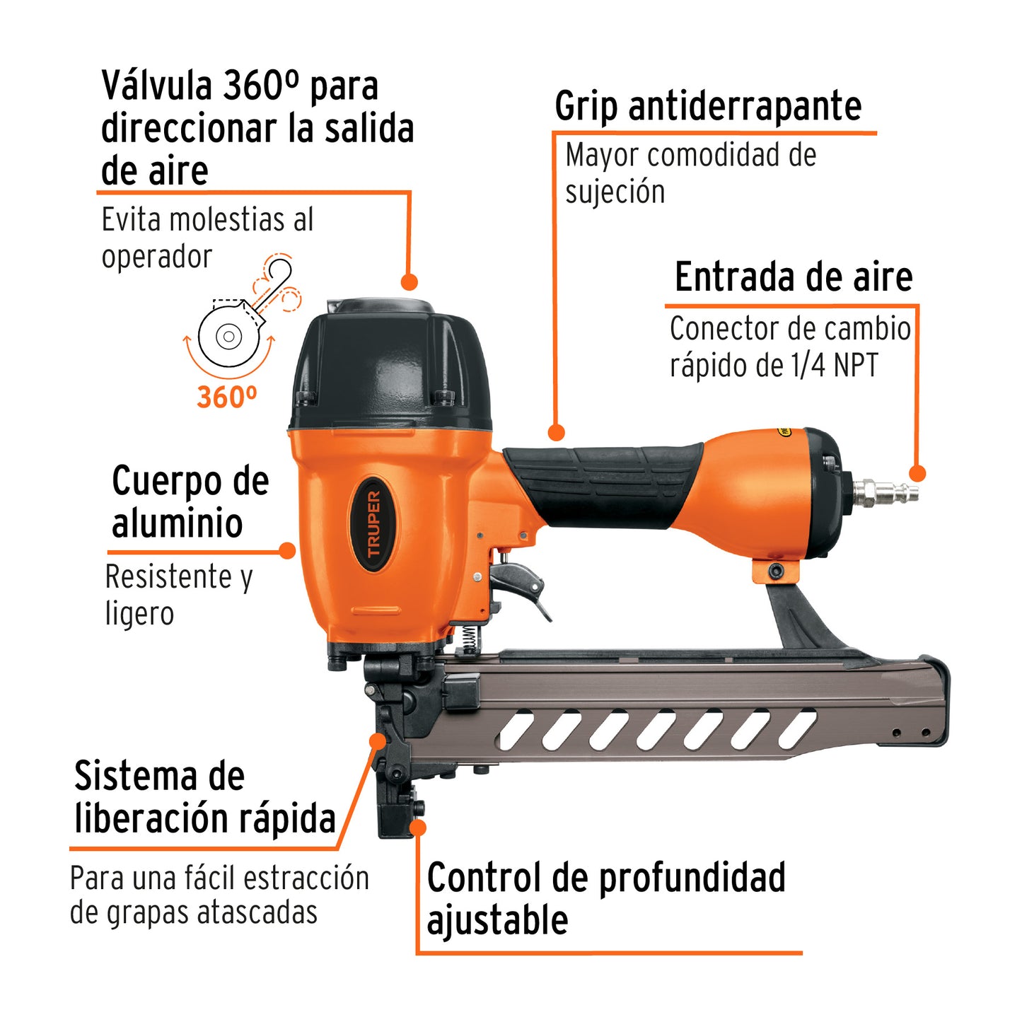 TRUPER ENGRAPADOA NEUMATICA DE 7/16 CALIBRE 16 13178