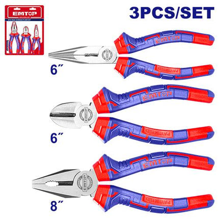 EMTOP JUEGO DE ALICATES DE 3 PIEZAS EPLS0311