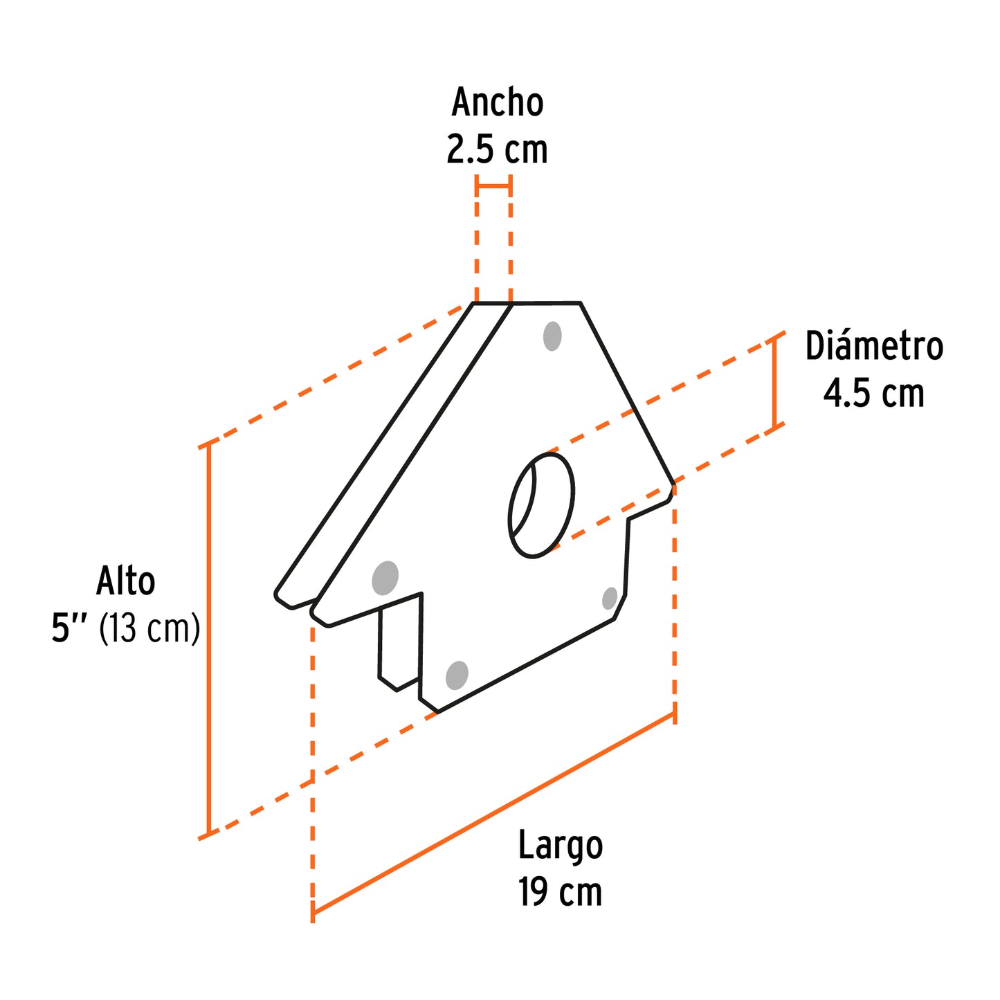 TRUPER ESCUADRA MAGNETICA 5" 34KG 15408 ESM-5