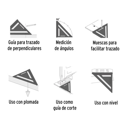 TRUPER ESCUADRA DE ALUMINIO 7" (18CM) 15131 ET-7A