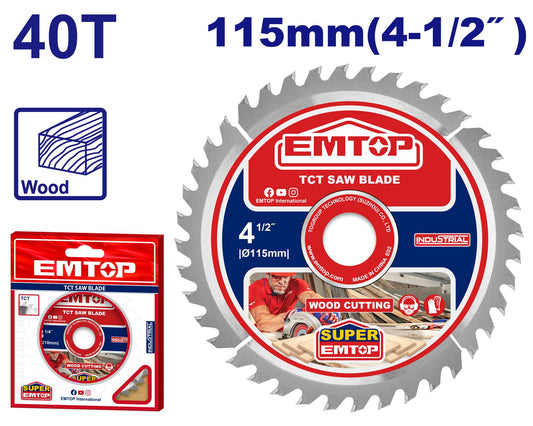 EMTOP DISCO DE SIERRA 4-1/2" 40 DIENTES ETCT111555