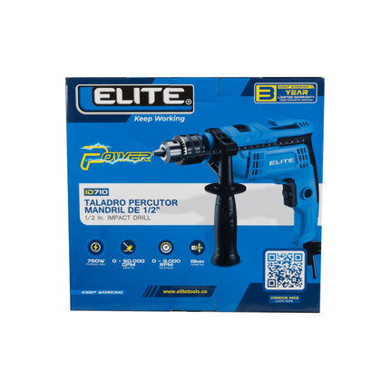 ELITE TALADRO PERCUTOR 1/2" 750W ID710
