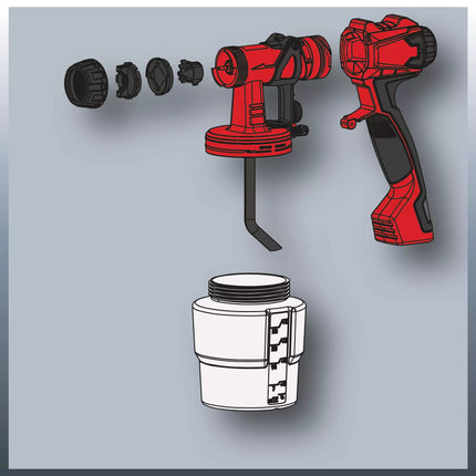 EINHELL SISTEMA PULVERIZADOR DE PINTURA PARA BARNICES Y ESMALTES Y PINTURAS MURALES INTERIORES TC-SY 700 S