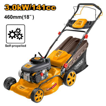 INGCO CORTADORA DE CESPED A GASOLINA 141CC 3,00KW 4HP 2600RPM CAP 6000ML GLM141182