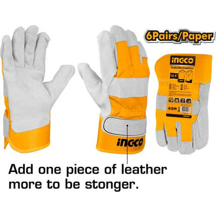 INGCO GUANTES DE CUERO HGVC01