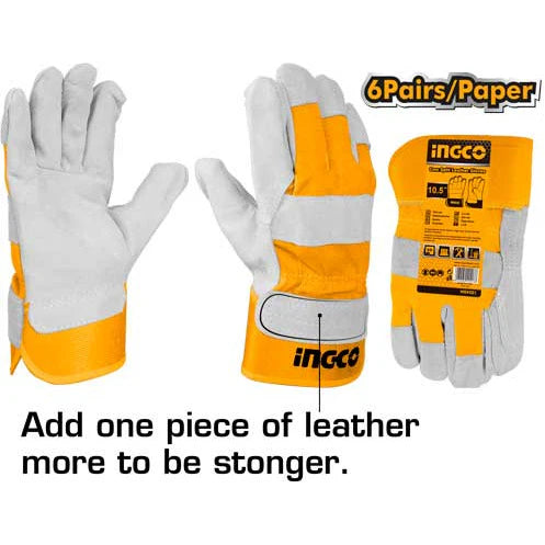 INGCO GUANTES DE CUERO HGVC01
