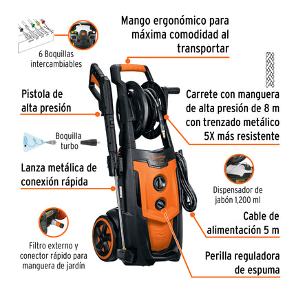 TRUPER EXPERT HIDROLAVADORA ELECTRICA 2000 PSI 2100W 102111