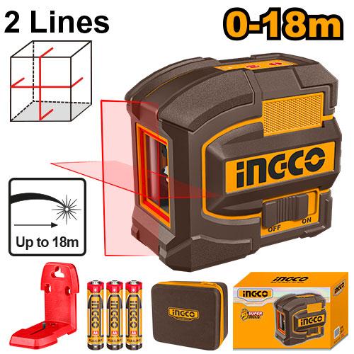 INGCO NIVEL LASER AUTONIVELANTE LUZ ROJA 0-18 MTS HLL156503