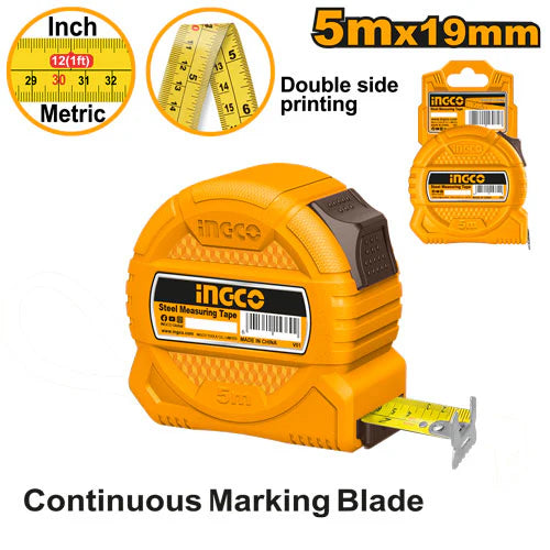 INGCO FLEXOMETRO 5 MTS X 19 MM HSMT39519