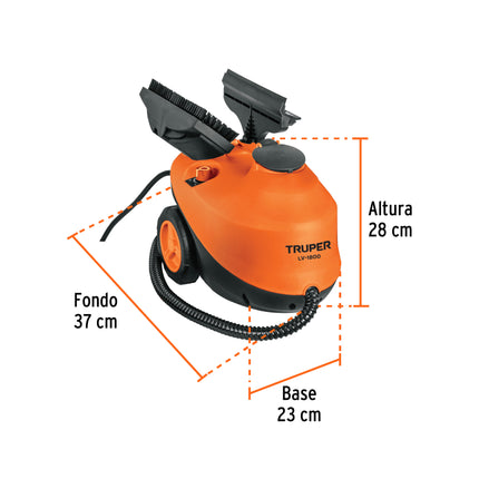 TRUPER LIMPIADOR A VAPOR 1800W TANQUE DE 1L LV-1800 103206