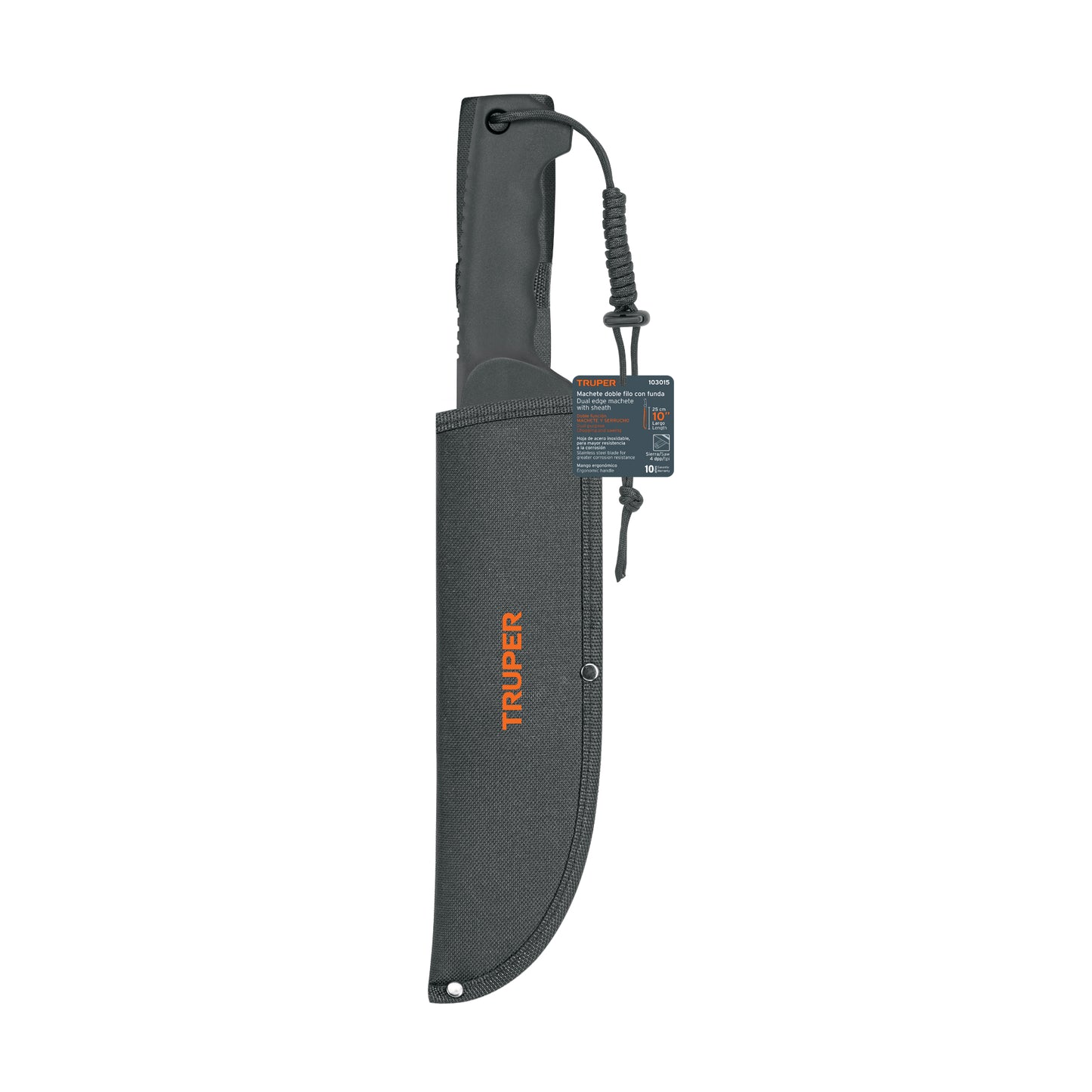 TRUPER MACHETE DOBLE FILO CON FUNDA 10" 103015