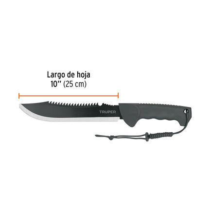 TRUPER MACHETE DOBLE FILO CON FUNDA 10" 103015