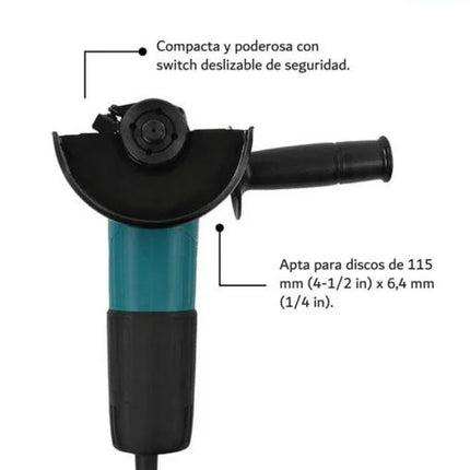 MAKITA MT PULIDORA 4-1/2" 540W 120V 12000RPM PROFESIONAL M0901B