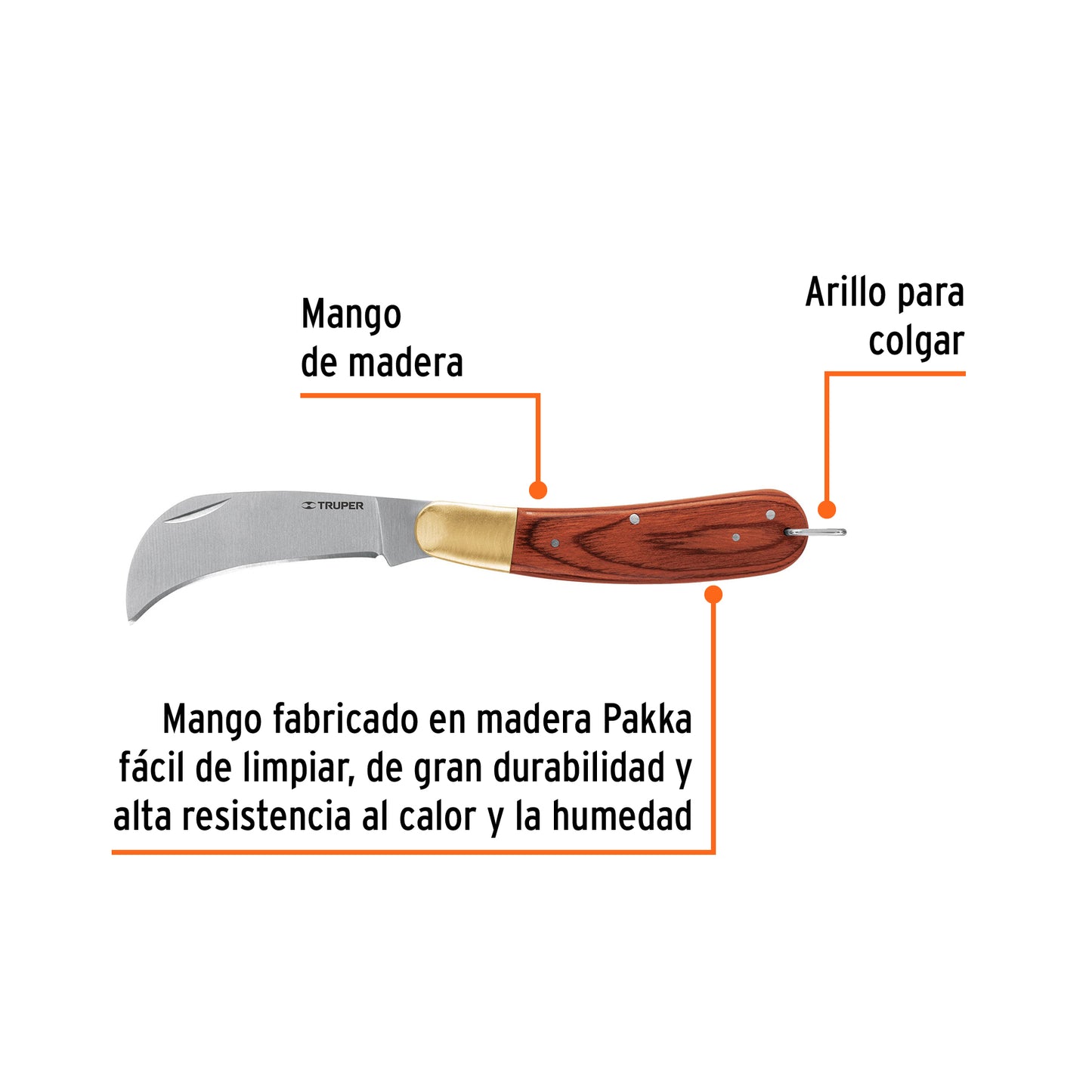 TRUPER NAVAJA ABATIBLE PARA ELECTRICISTA 18539