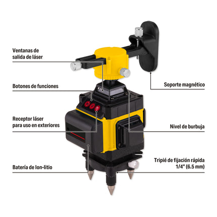 PRETUL NIVEL LASER 25M 16 LINEAS NL-16P 29924