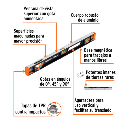 TRUPER expert NIVEL MAGNETICO 24" 14626