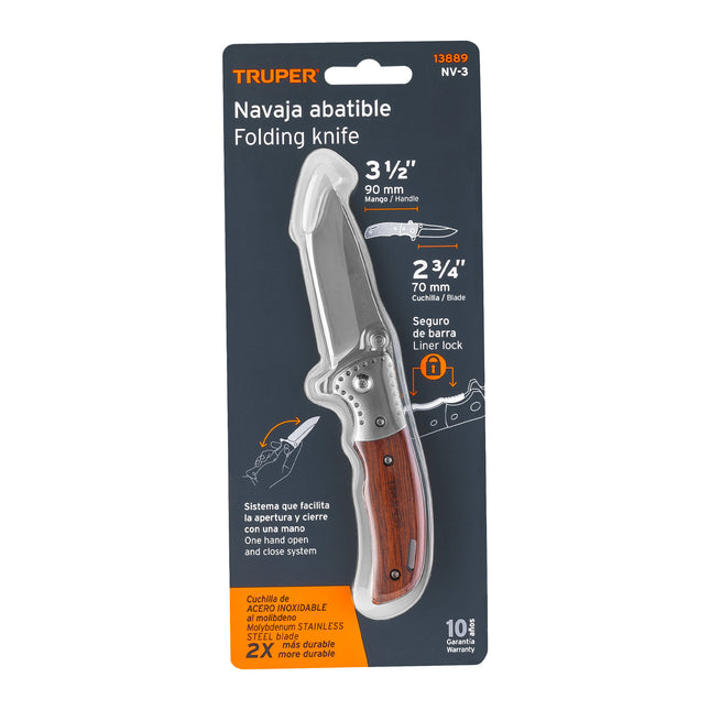 TRUPER NAVAJA ABATIBLE 3 1/2" 2 3/4"  13889