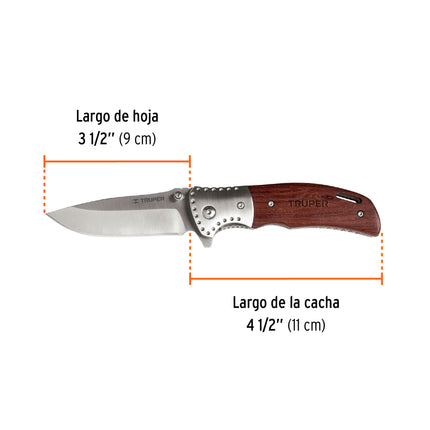 TRUPER NAVAJA ABATIBLE 4 1/2"  3 1/2"  16981