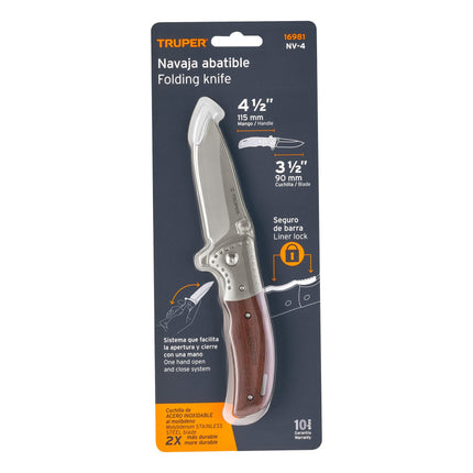 TRUPER NAVAJA ABATIBLE 4 1/2"  3 1/2"  16981