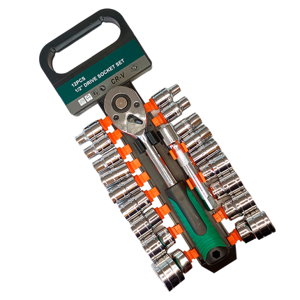 I.O JUEGO DE COPAS Y RACHET 1/2" - 20 PCS - P004