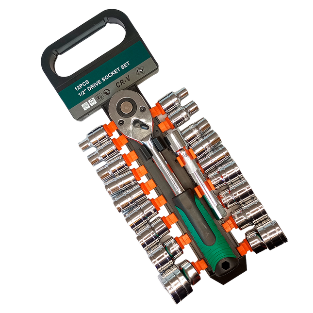 I.O JUEGO DE COPAS Y RACHET 1/2" - 20 PCS - P004