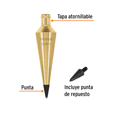 TRUPER PLOMADA LATON 340G 17071 PLOM-12