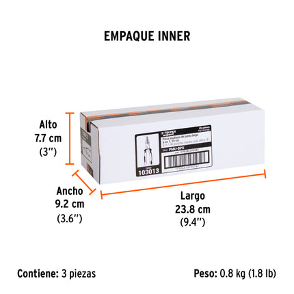 TRUPER PINZA MULTIUSO DE PUNTA LARGA 103013 PMU-8PX