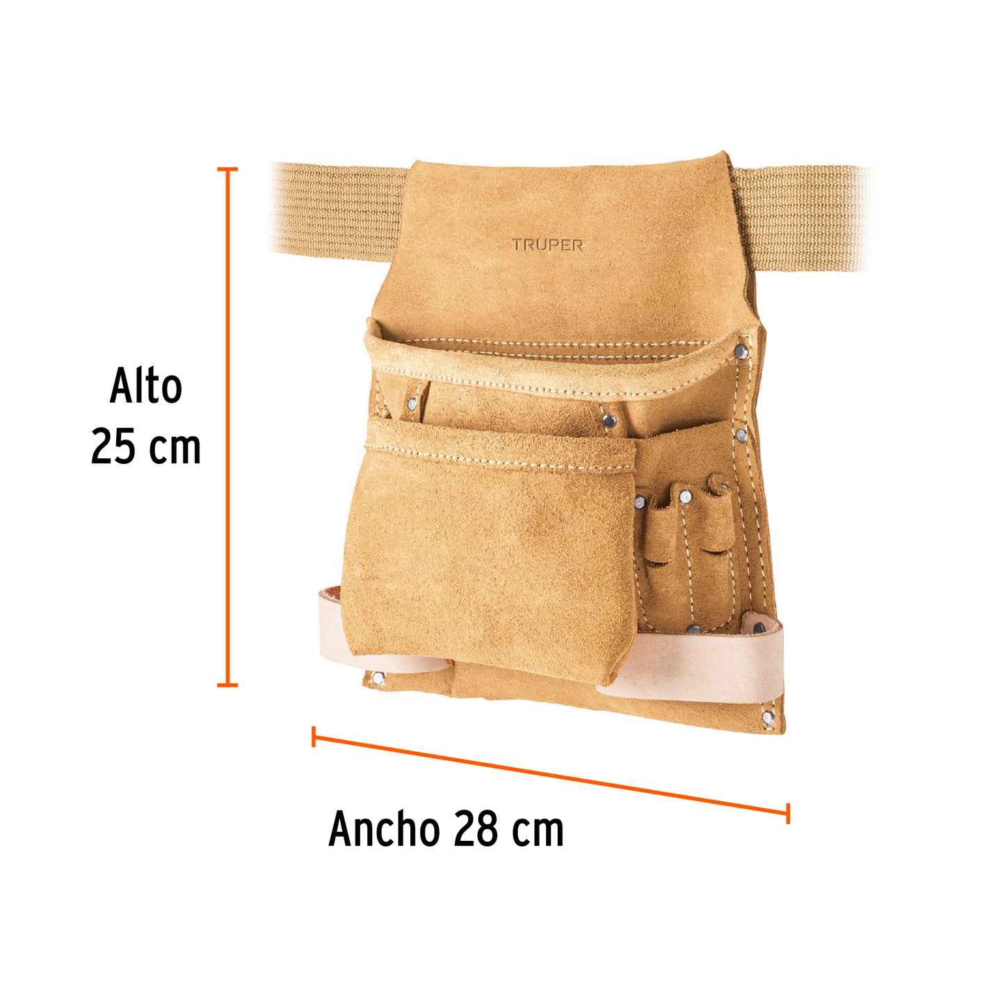 TRUPER PORTA HERRAMIENTAS CON CINTURON CON 10 COMPARTIMIENTOS 11533